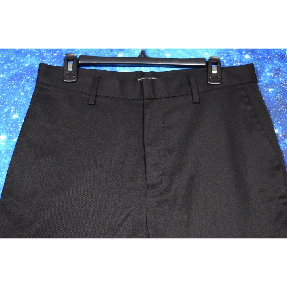 Banana Republic Pants Mens 31 Black Flat Front Dress Slacks Trousers NWT - Picture 2 of 7